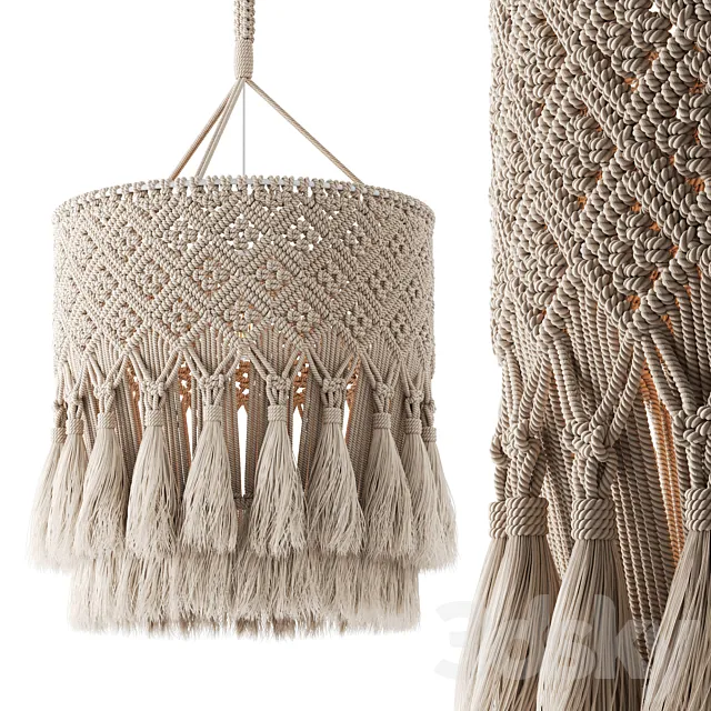 MACRAME Pendant Light 01 Free Download
