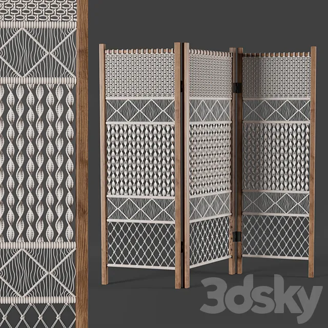 Macrame room divider 3DModel