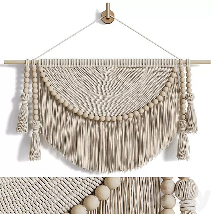 Macrame Wall Hanging 3D Model Free