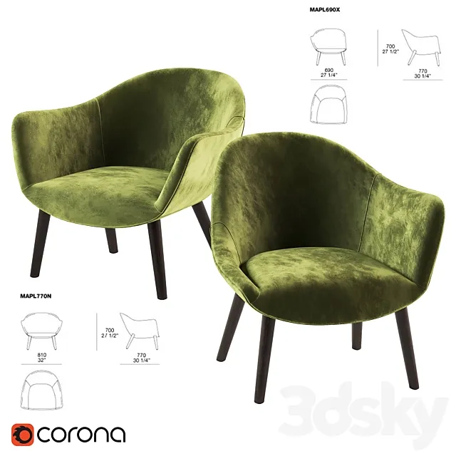 Mad Chair velvet 3DModel