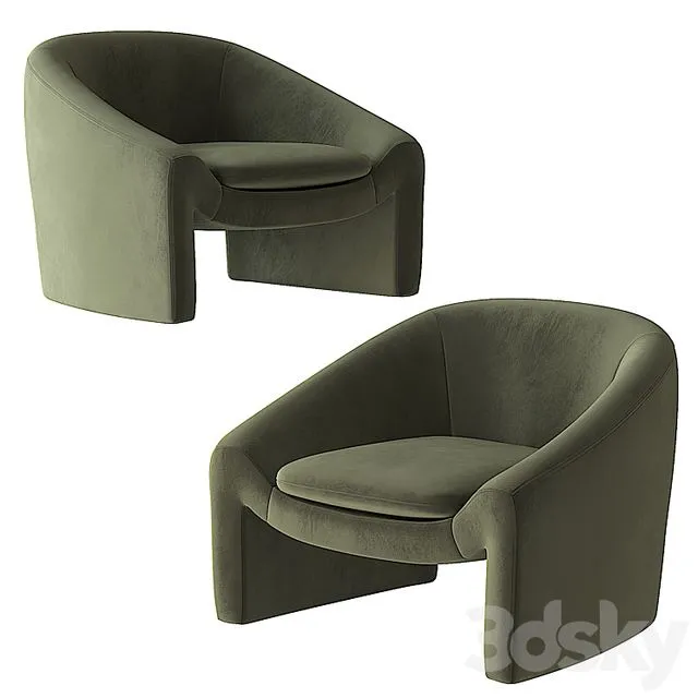 Made Shona Accent Armchair 3D Model