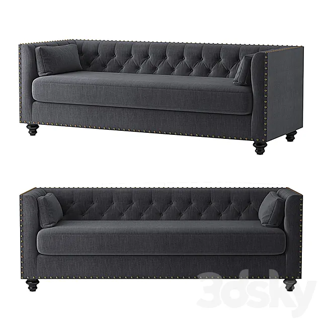 Madeline Chesterfield 3 Seater Sofa. Brosa Furniture. 3DModel