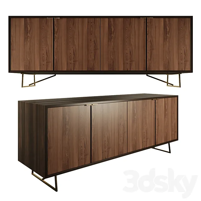 Madina walnut sideboard 3DModel