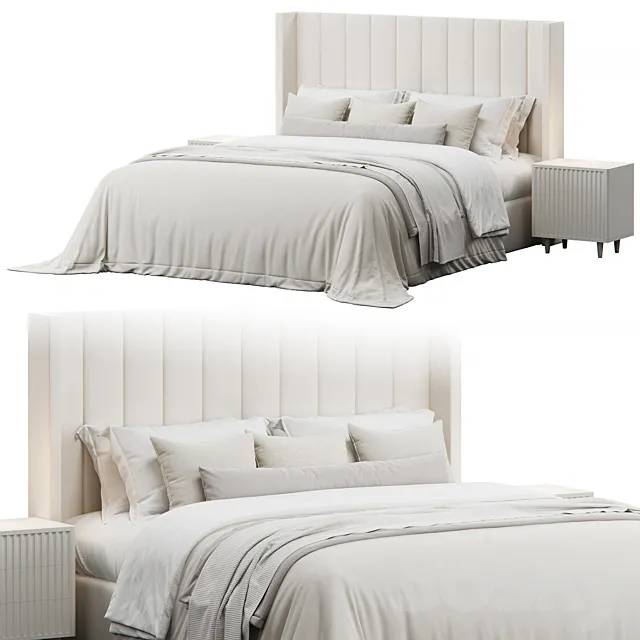 Madison Headboard Bed 3D Model