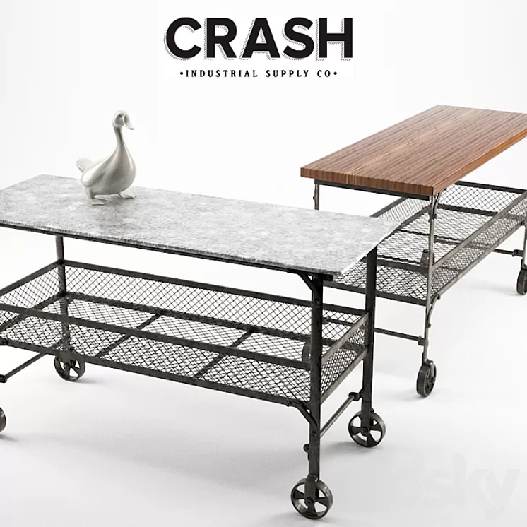 Madison rolling table 3D Model