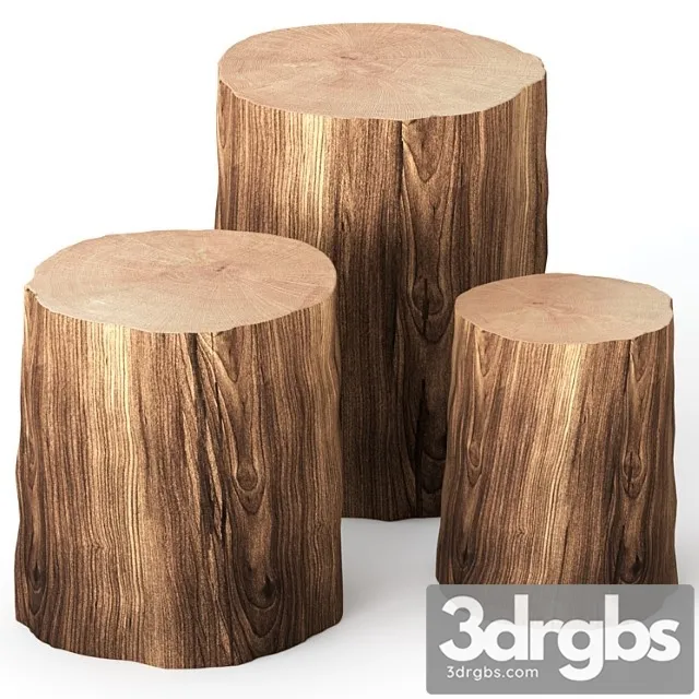 Magazine Tables With Logs 8 3D Model Free