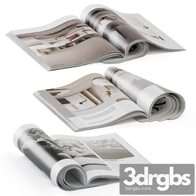 Magazines rolled 2 3D Model Free