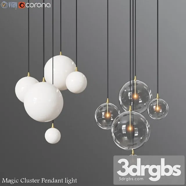 Magic cluster pendant light 3D Model Free