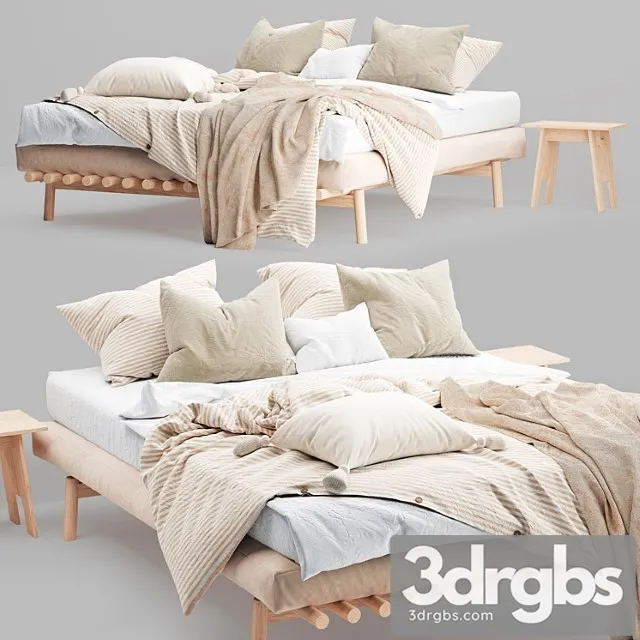 Magic linen bed 2 3D Model Free