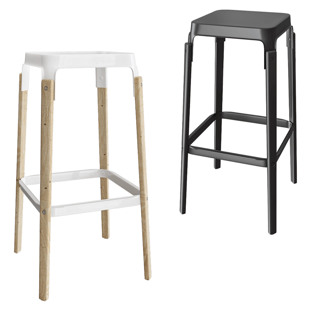 Magis - Bar stool Steelwood 3D Model