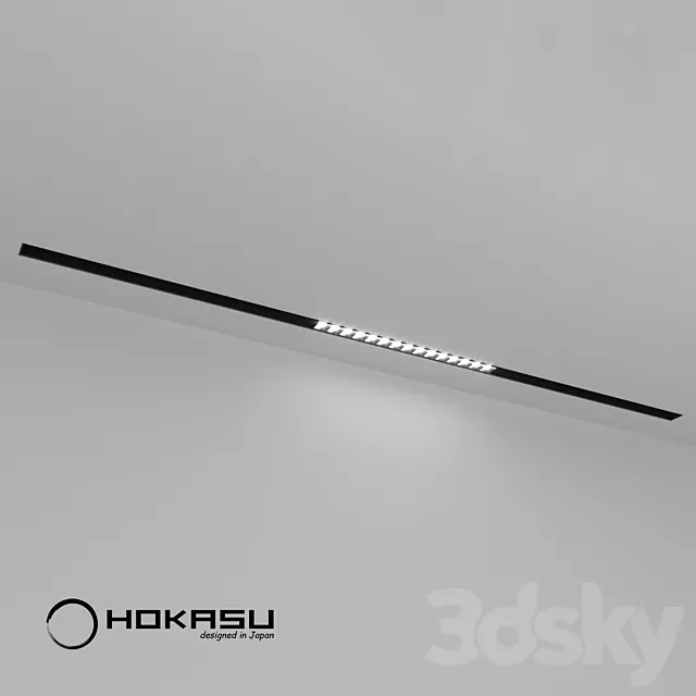 Magnetic Track Light HOKASU OneLine + LS 3DModel