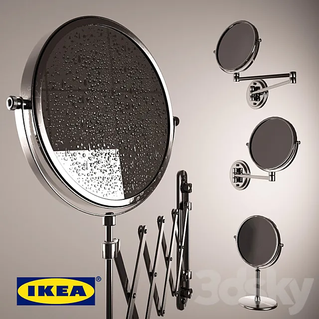 Magnifying mirror with water drops Free Download