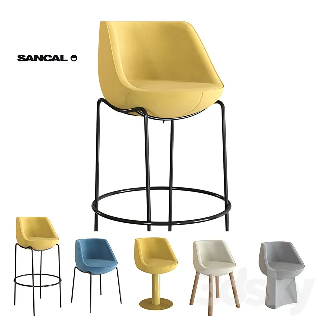 Magnum Chair Collection 3D Model