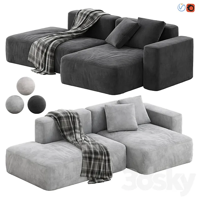 Mags Soft 25 Seater Sofa 3D Model