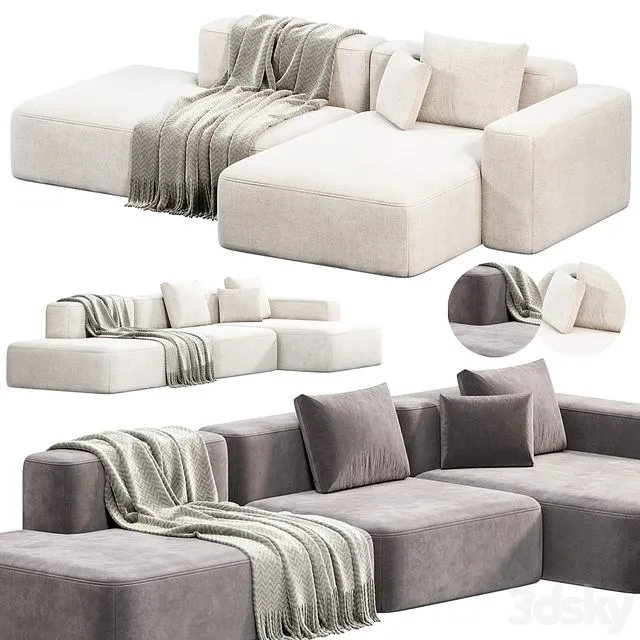 MAGS SOFT 25 SEATER Sofa by Hay 3D Model