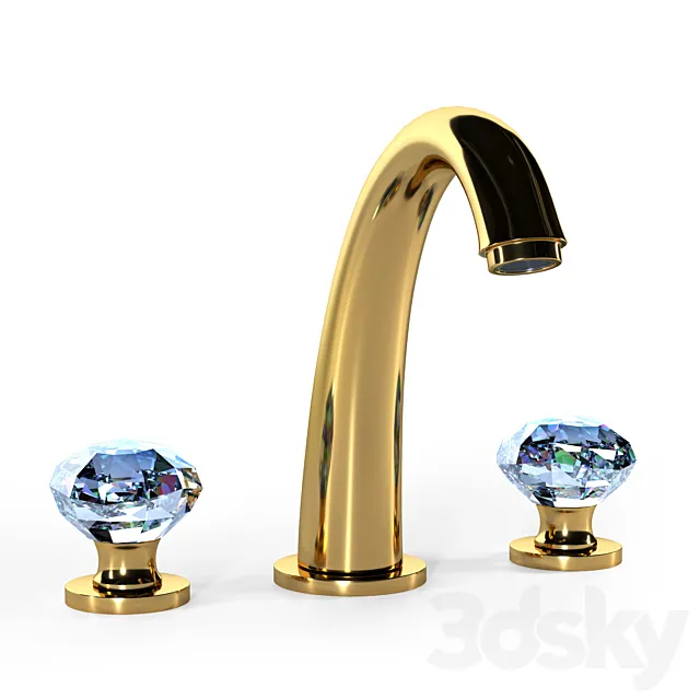 Maier Rock sink mixer with Swarovski crystals 3D Model