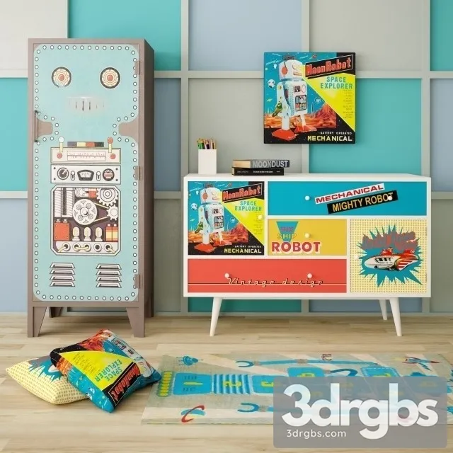 Maison Robot 3D Model Free