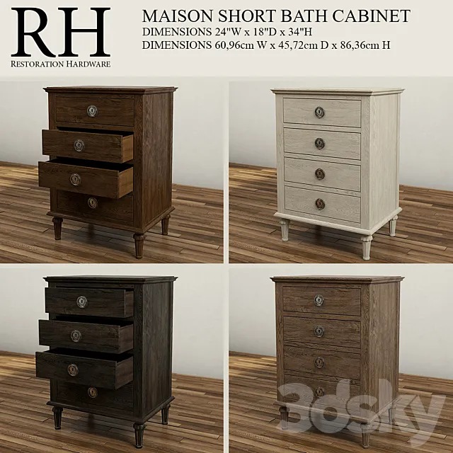 MAISON SHORT BATH CABINET 3DModel