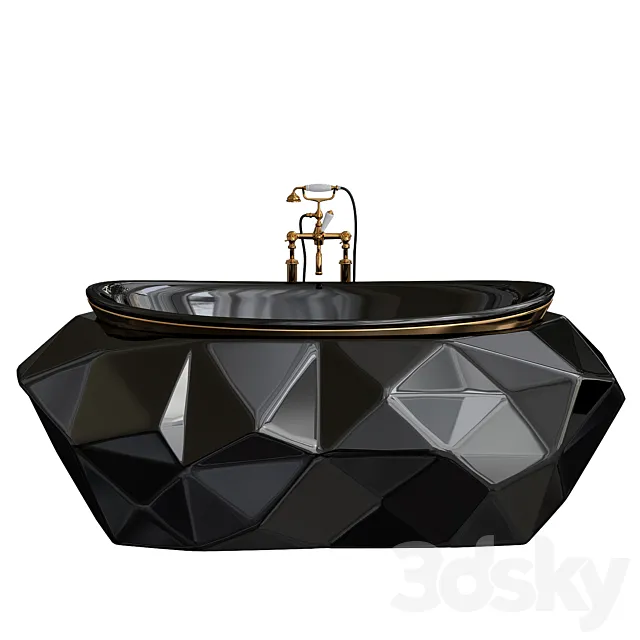 Maison Valentina Bath Black 3D Model