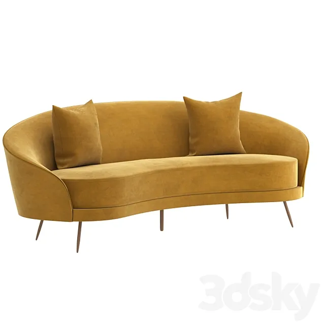 Maisons du monde canape yellow 3D Model