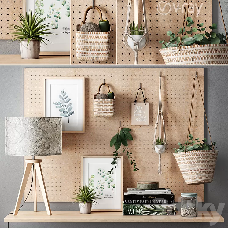 Maisons du Monde Decoration Set 3D Model