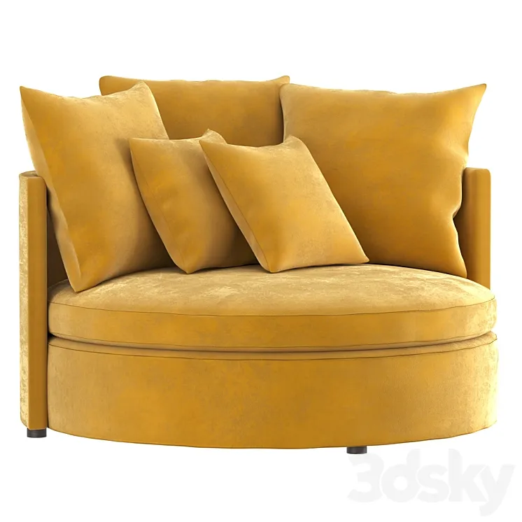 MAISONS DU MONDE Mustard yellow 3D Model Free