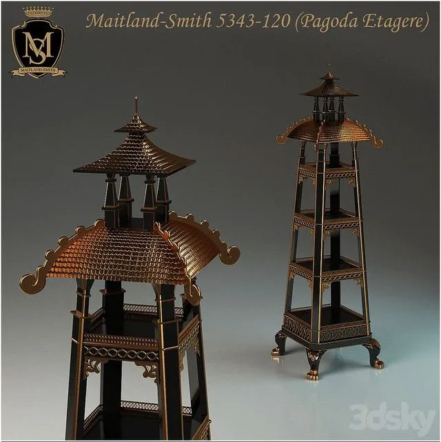 Maitland-Smith 5343-120 (Pagoda Etagere) 3D Model