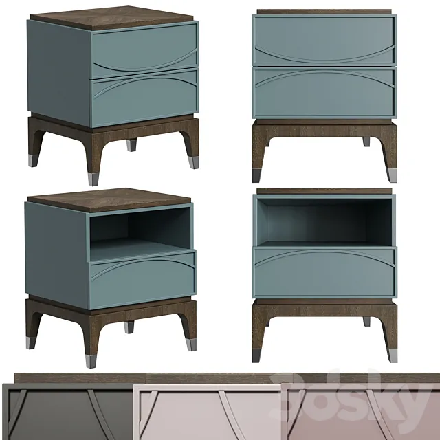 Majorelle bedside table 3D Model