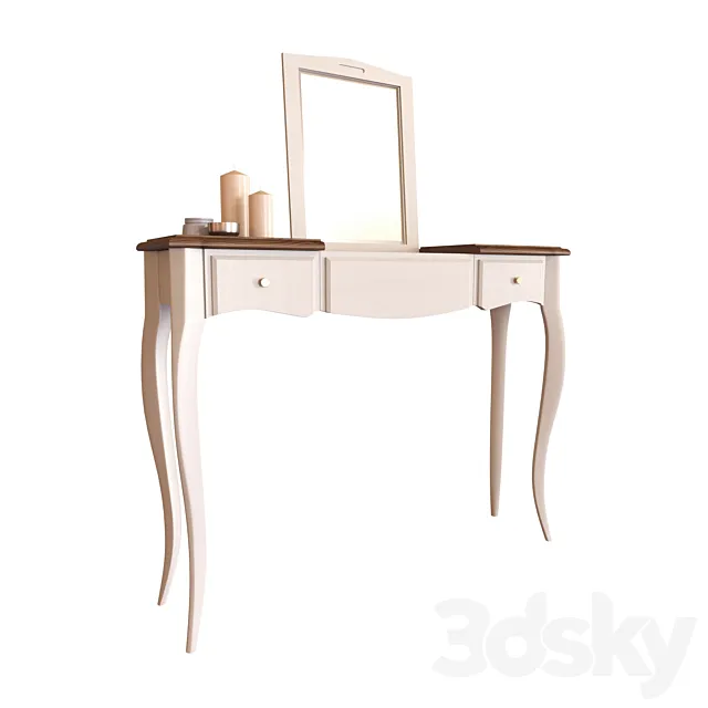 Make-up table with mirror ST9309. Leontina 3DModel