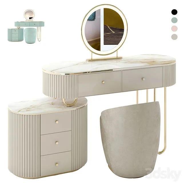 Makeup Vanity Set 08 3D Model