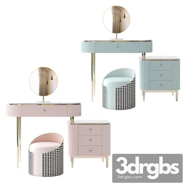 Makeup Vanity Set 3D Model Free