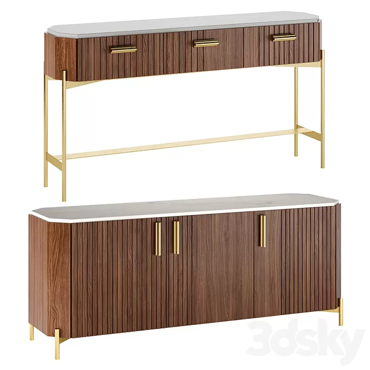 Malcolm Sideboard by Mambo Unlimited Ideas 3D Model Free