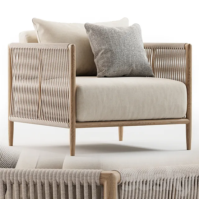 Maldives Lounge Chair Brown Jordan 3D Model