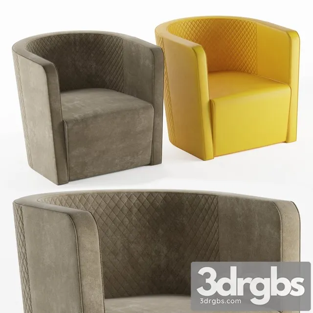 Malerba Armchair Red Carpet Collection 3D Model Free