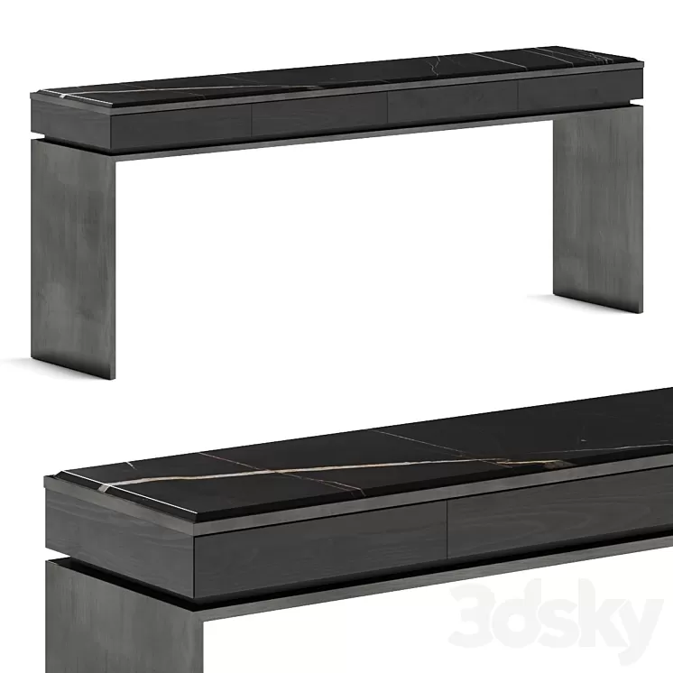 Malerba Black & More Console Table 3D Model