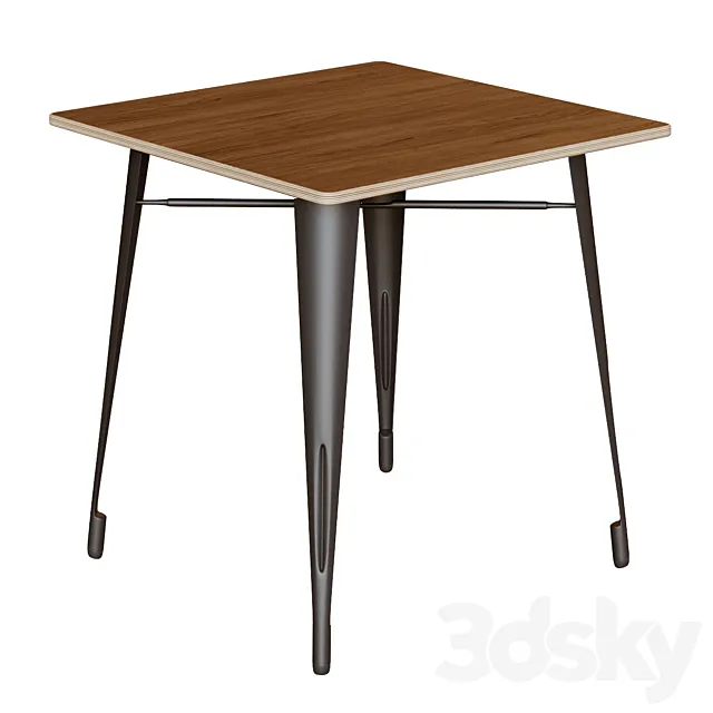 Malibu low table with black legs 3DModel