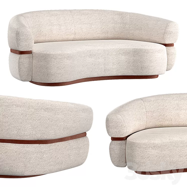 Malibu Round Couch 3D Model