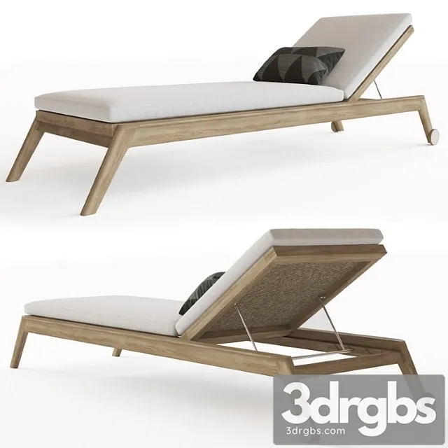 Malta Teak Chaise 3D Model Free