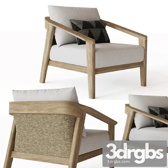 Malta teak lounge chair 3D Model Free