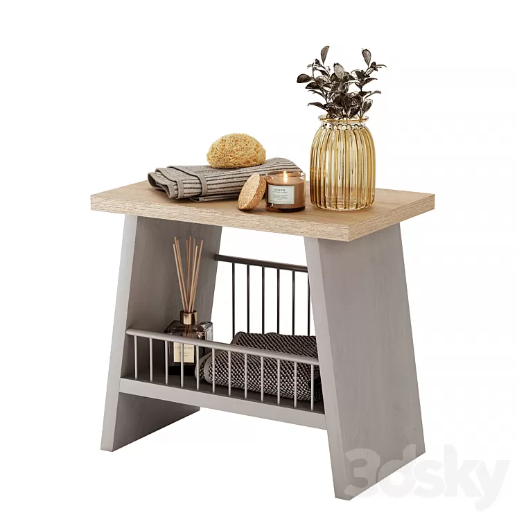 Malvern Storage Stool 3D Model Free