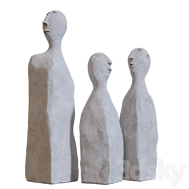 Man – a sculpture of cement 3DModel