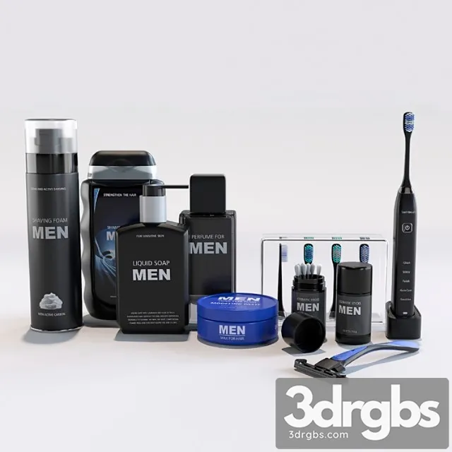 Man Bath Set 3D Model Download