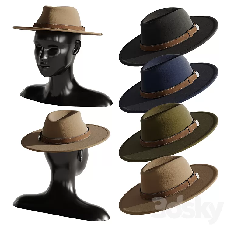 Man hat set 2 3D Model
