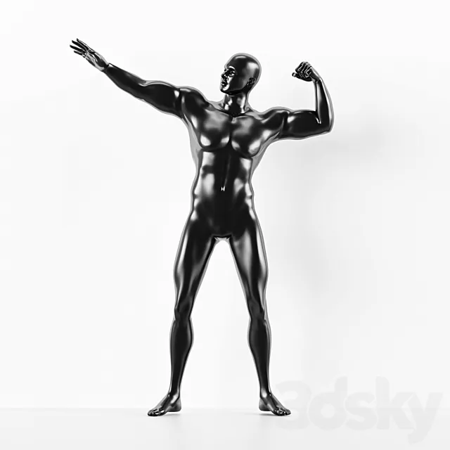 Man Muscle Pose Mannequin Free Download