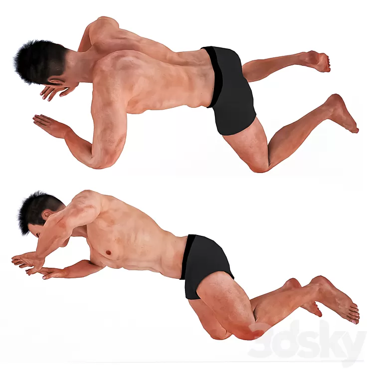 Man with Swimming Pose