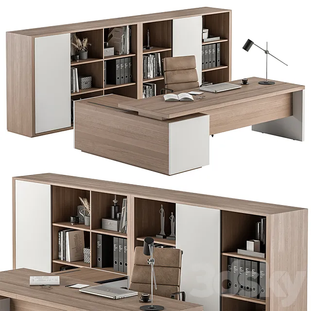 Manager Desk - Office Furniture 387 3D Model