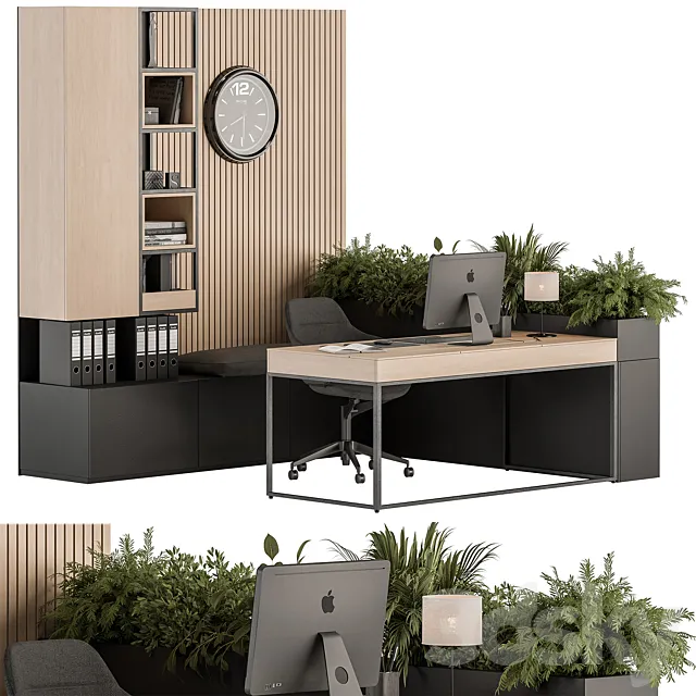 Manager Desk - Office Furniture 409 3D Model