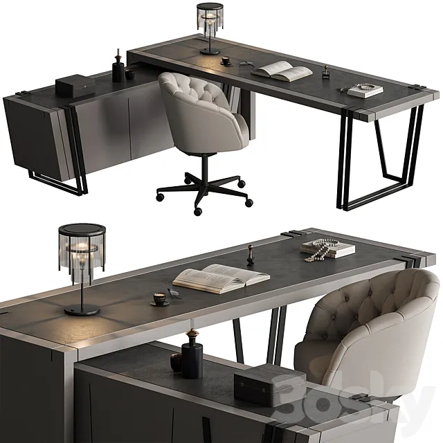 Manager Desk - Office Furniture 518 3D Model