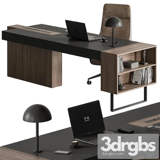 Manager Set Office Furniture 467 3D Model Free