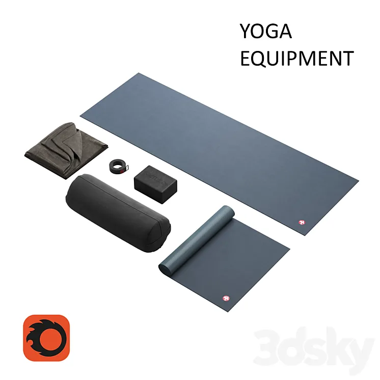 Manduka Yoga Equipment 3D Model Free
